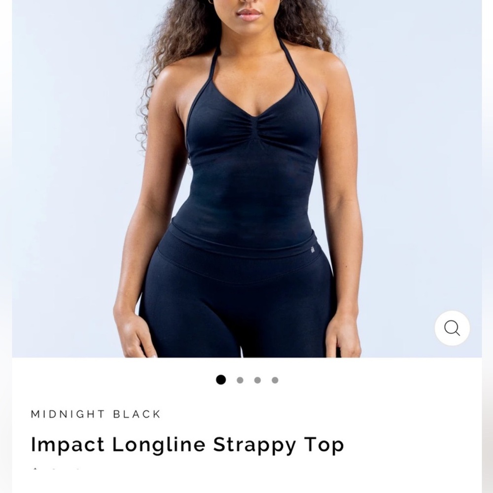 Black Strappy Dfyne Longline Top